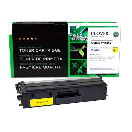 Clover Imaging Group Remanufactured Ultra High Yield Yellow Toner Cartridge, Brother TN439Y 201089P